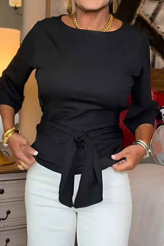 Nicole - Top Élégant à Nœud Ajustable