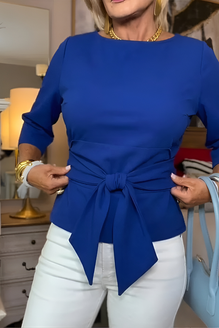 Nicole - Top Élégant à Nœud Ajustable
