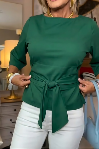 Nicole - Top Élégant à Nœud Ajustable