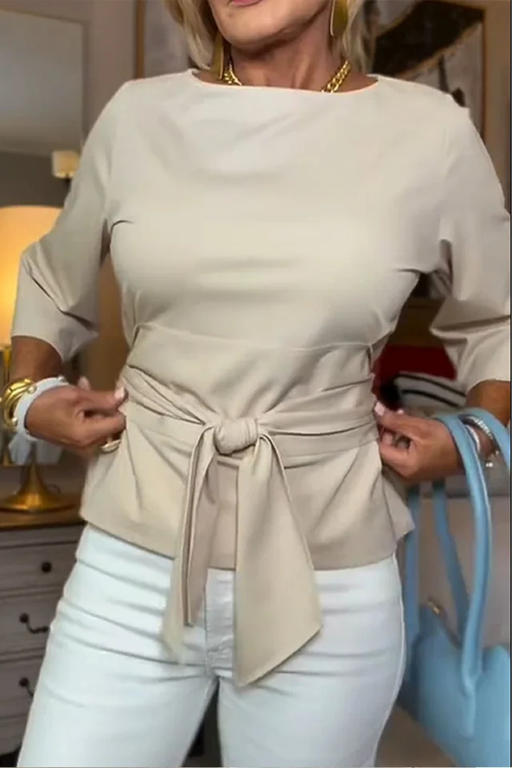 Nicole - Top Élégant à Nœud Ajustable