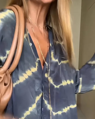 Aurélie - Robe Maxi Bohème Chic à Motifs Rayés