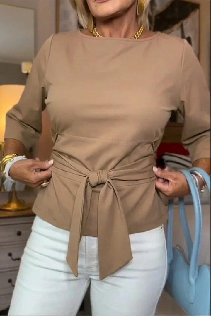 Nicole - Top Élégant à Nœud Ajustable
