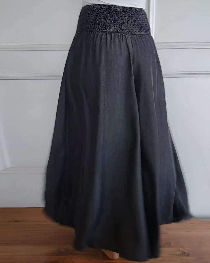 DELACROIX | Pantalon large pour femme avec taille smockée